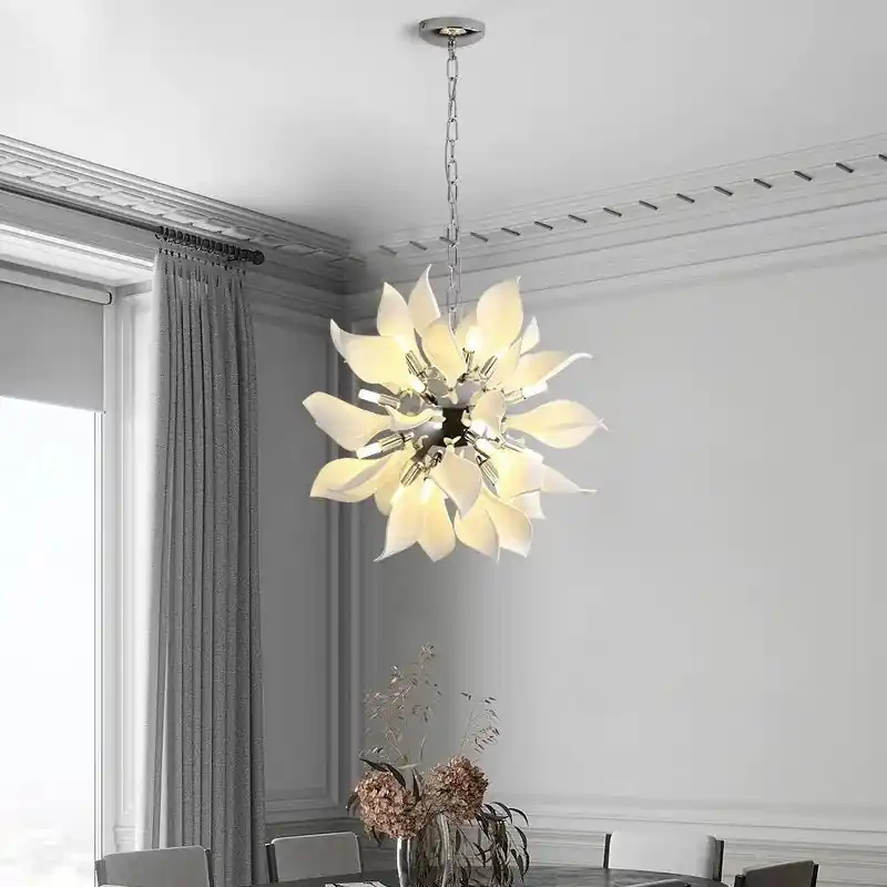 Bright contemporary designer chandelier