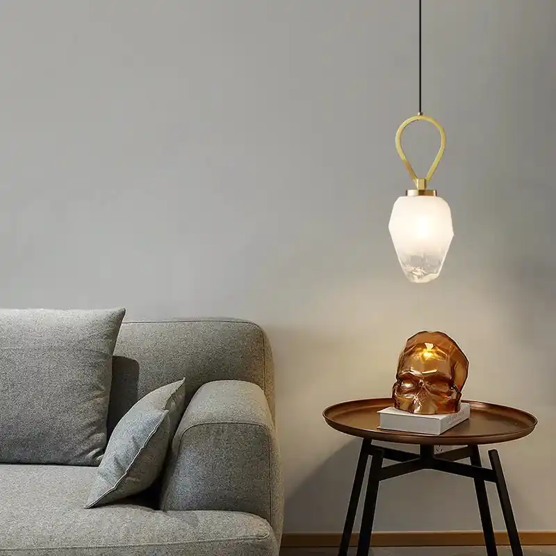 Adjustable contemporary brass chandelier