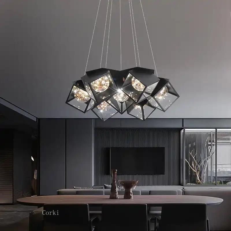 Sleek Dimmable LED Chandelier