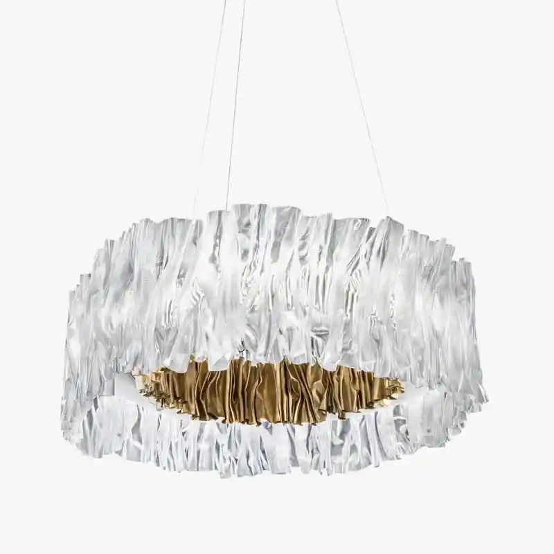 Modern Luminous Acrylic Petal Chandelier
