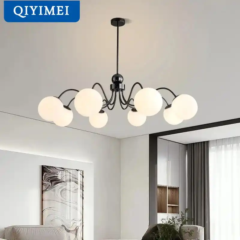 Qiyimei Elegant ArtGlass LED Chandelier