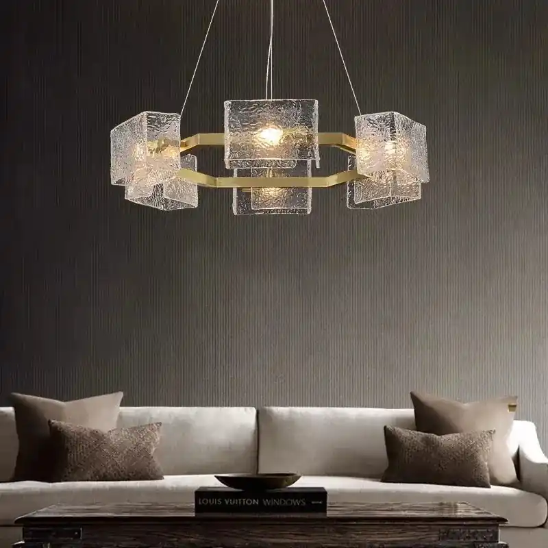 Transparent Modern Fluid LED Chandelier