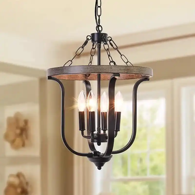 American Vintage Industrial Iron Chandelier