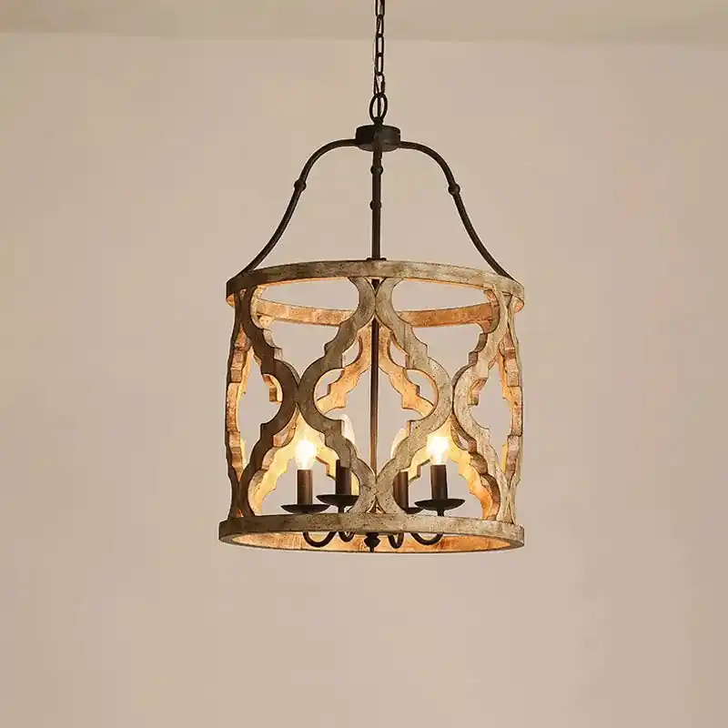 Rustic wooden creative design pendant light