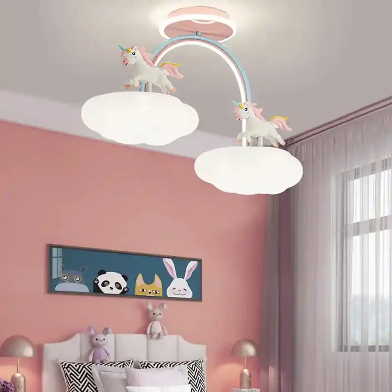 Soft lighting magic unicorn decoration.