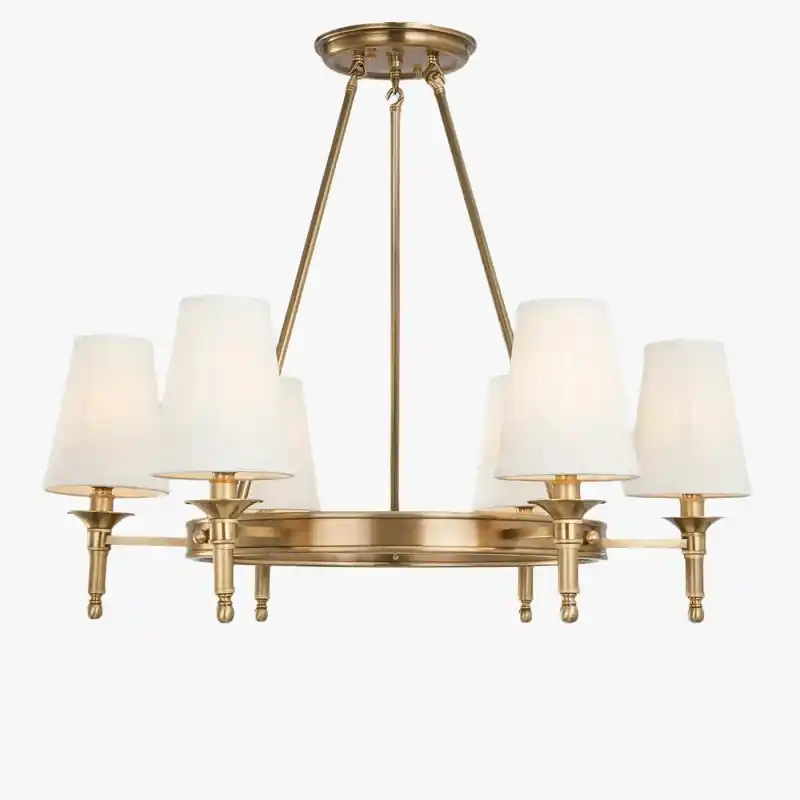 Elegant Copper Round Pendant Light