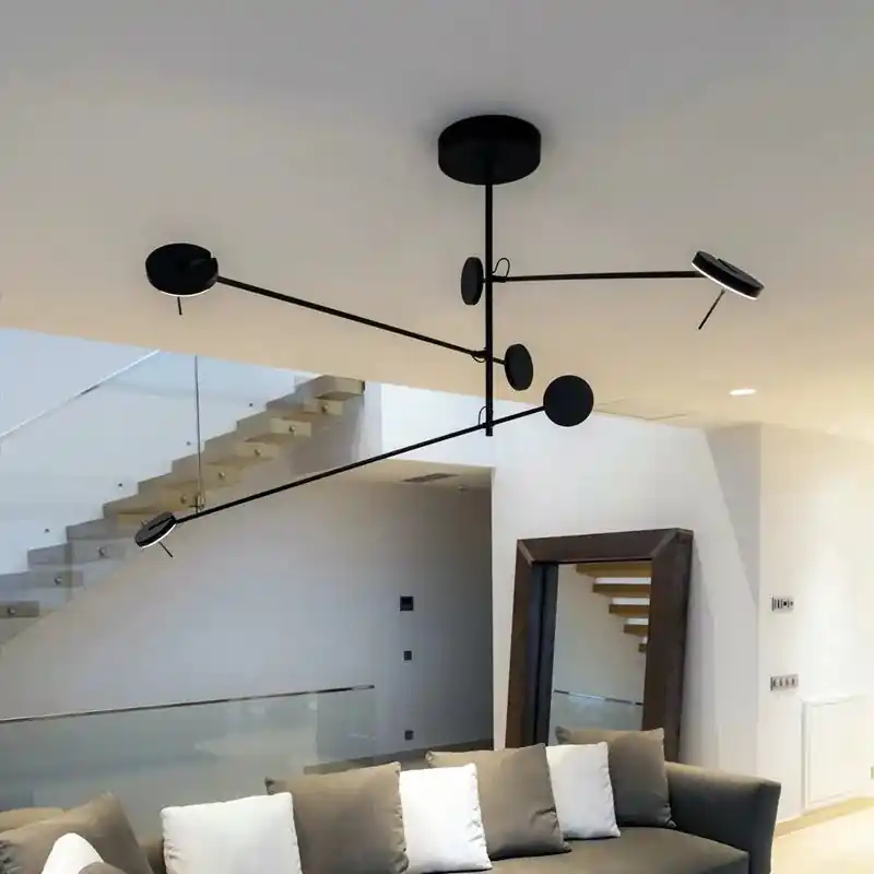 Elegant contemporary rotating LED chandelier