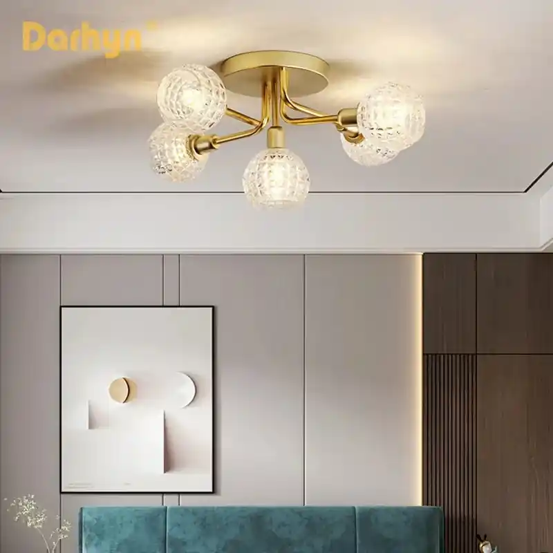 Shiny magical Nordic copper pendant light.