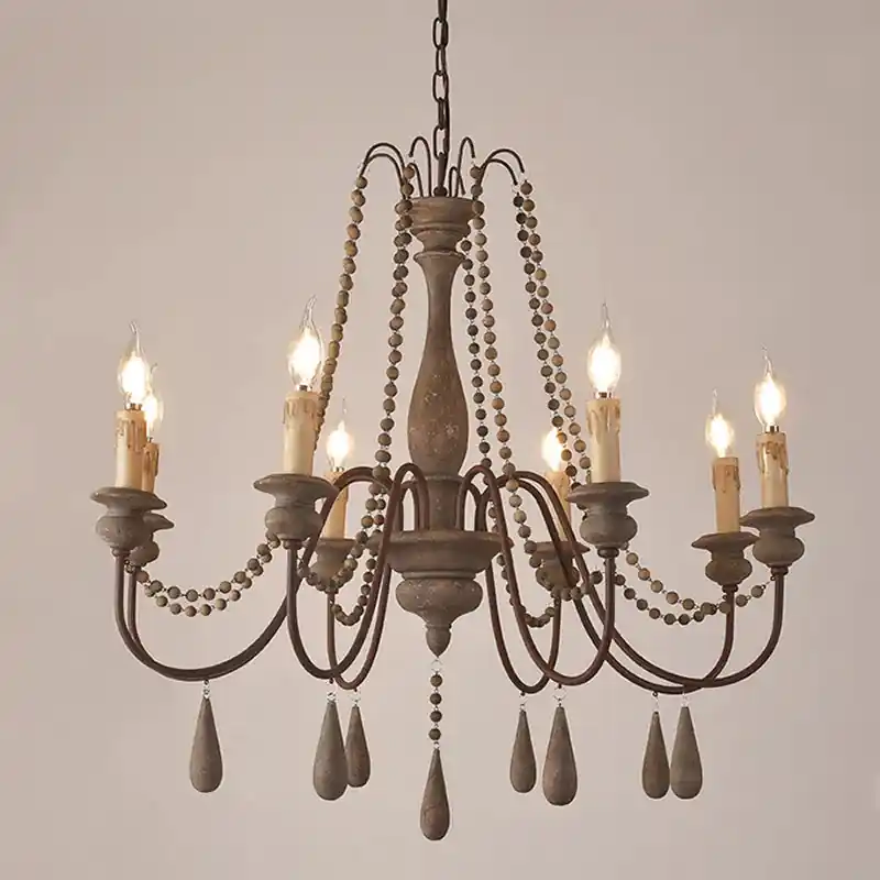 Nordic grey wood pendant light