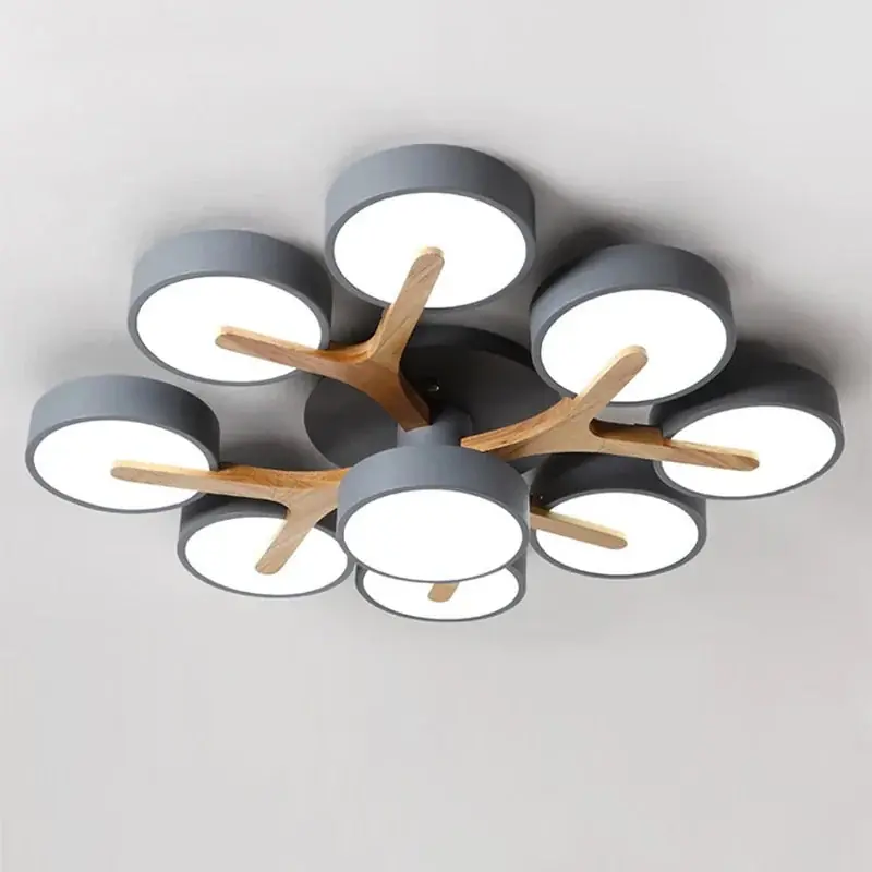 Nordic elegant wooden modern style chandelier