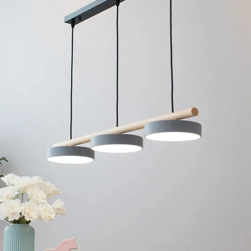 Nordic design light wood chandelier