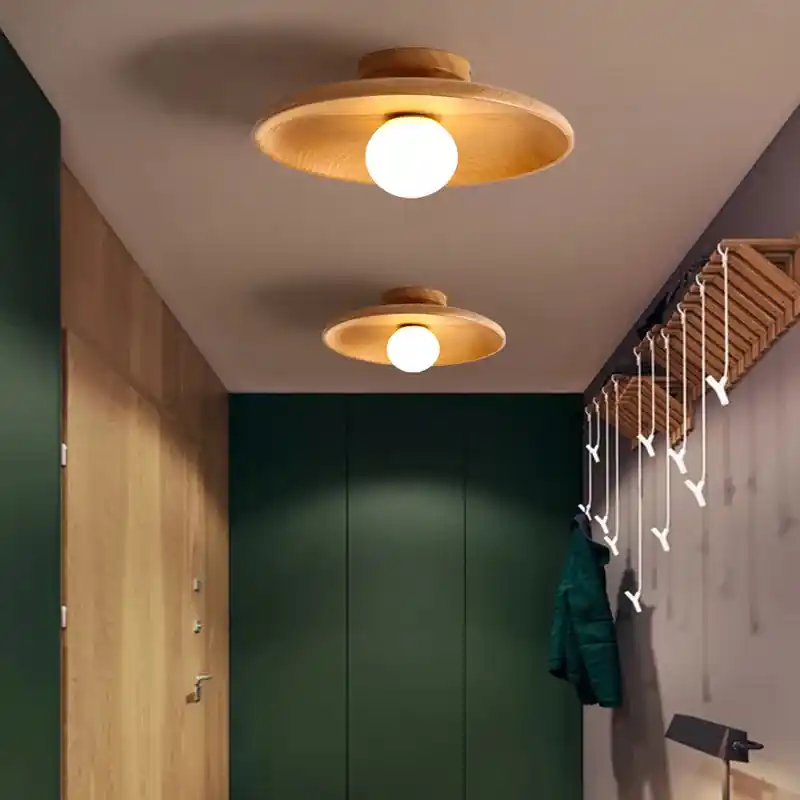 Scandinavian wooden ceiling light