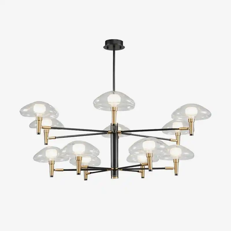 Elegant black and gold chandelier