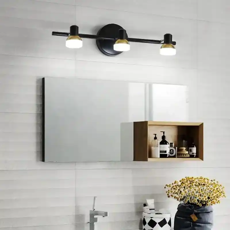 Vintage bathroom wall light three spotlights