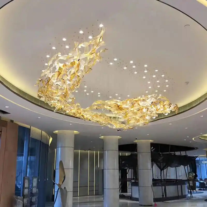 custom-made designer glass chandelier for an elegant interior