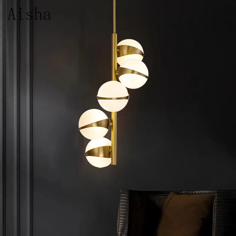 Nordic creative copper design chandelier for interior lighting