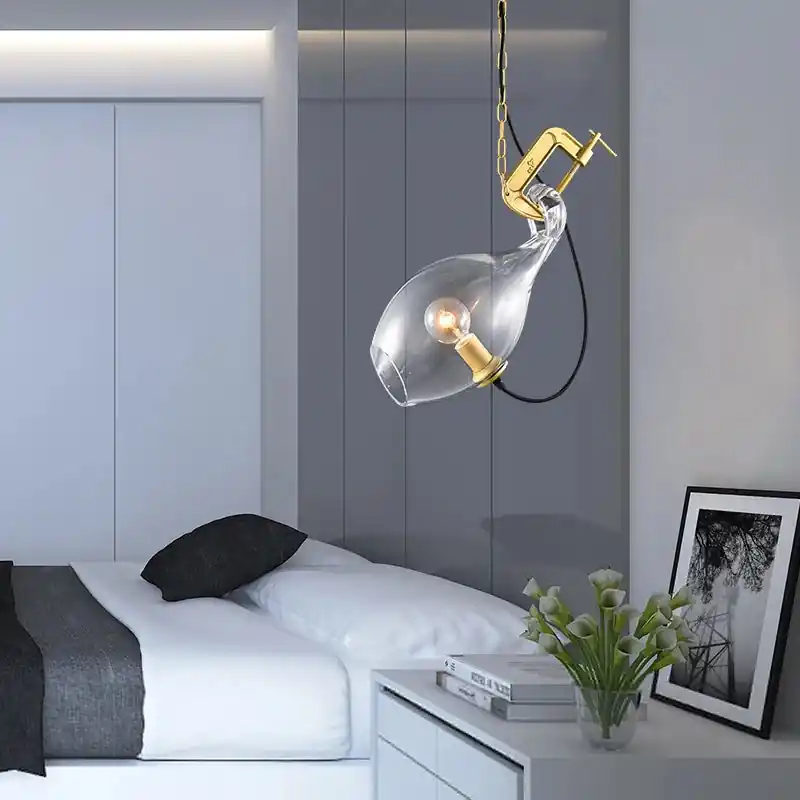 Modern glass chandelier for bar and living room design