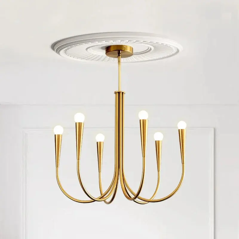 decorative French-style candle-shaped hanging chandelier