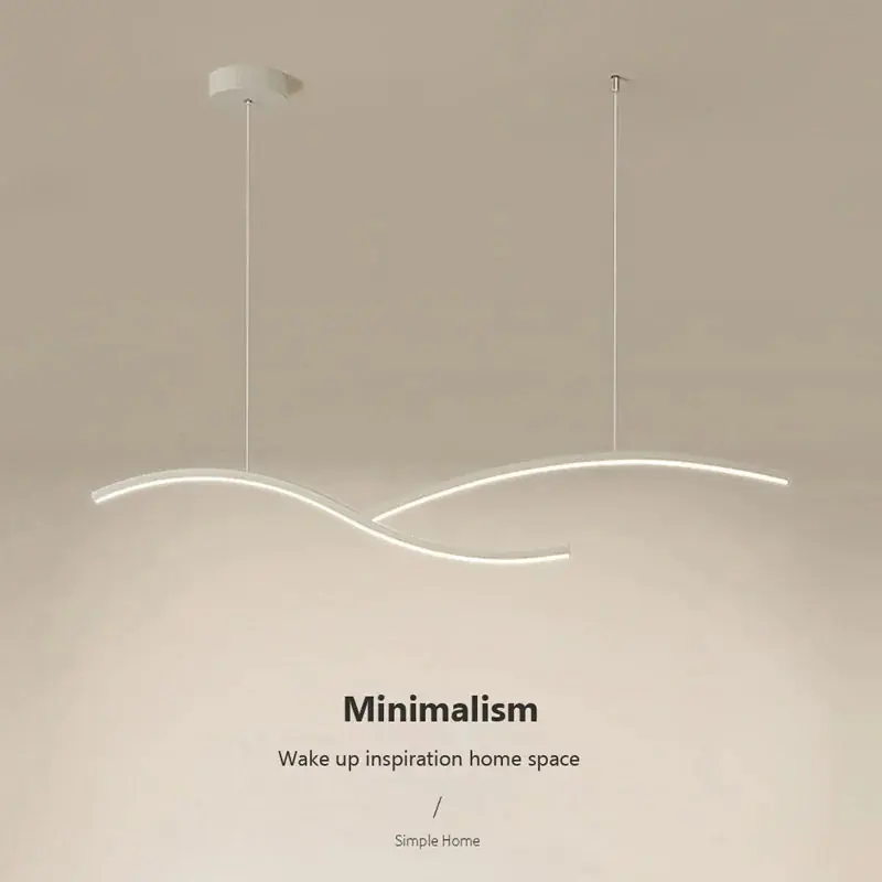 modern LED pendant light with hyperbolic acrylic shade