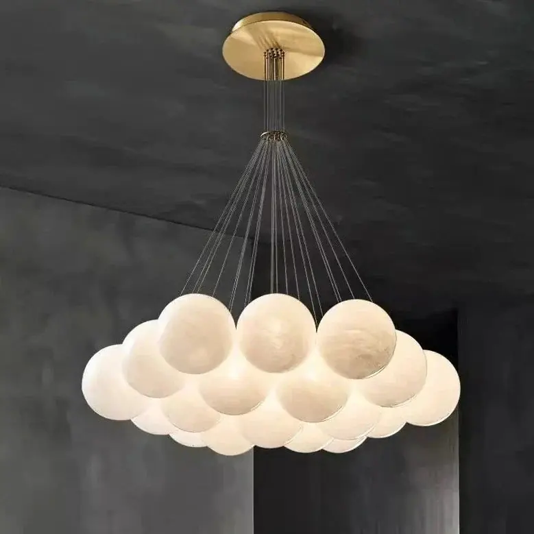 Designer LED chandelier with balls