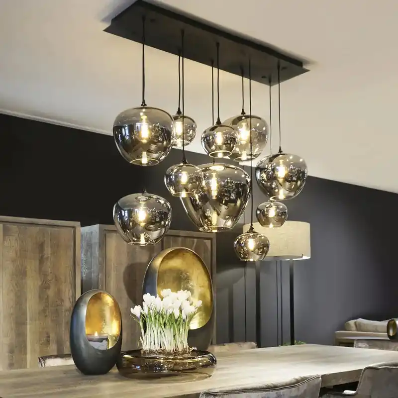 Nordic Glass Chandelier for Modern Restaurant and Café Lighting