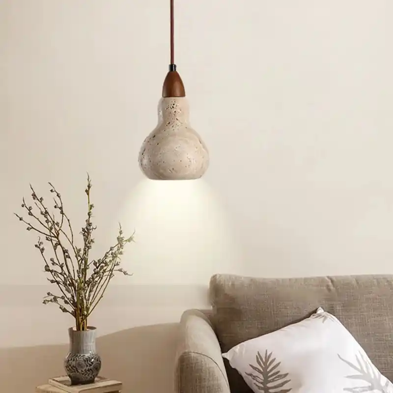 vintage natural stone pendant chandelier with LED