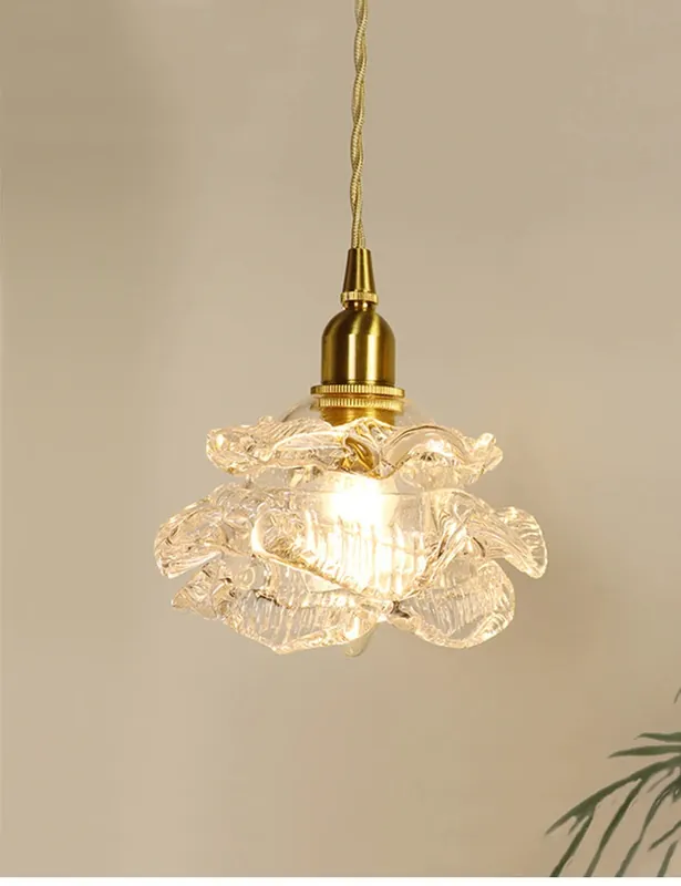 Vintage romantic glass chandelier for elegant lighting