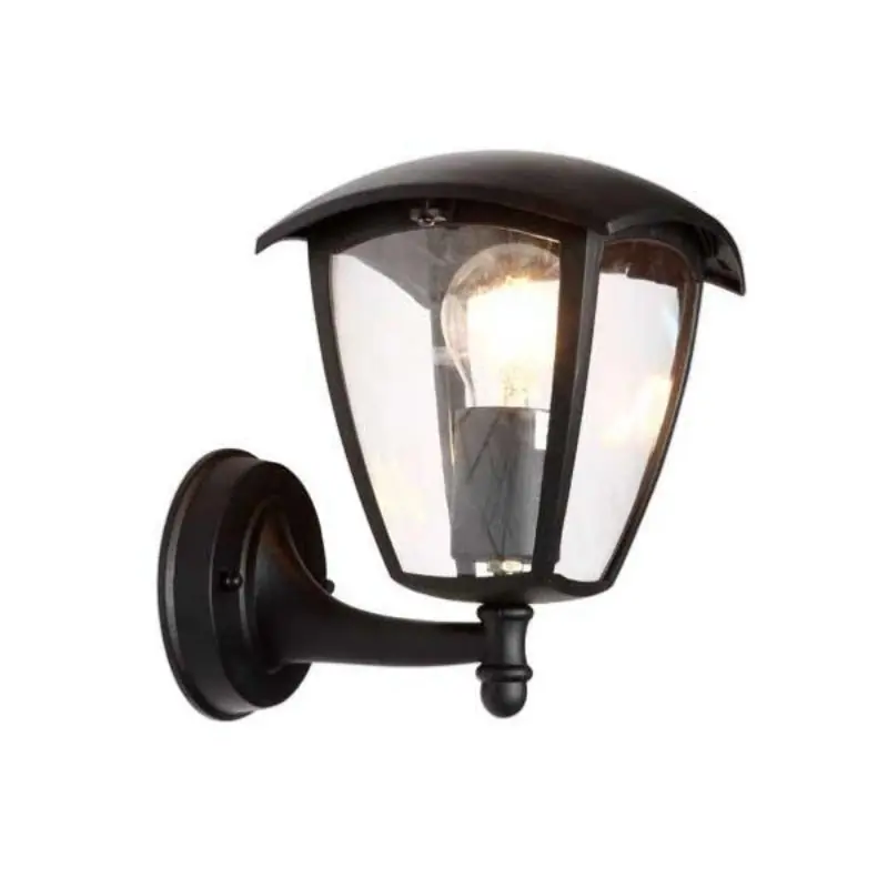 Lanterne Murale Extérieure Noire pour Ampoule E27