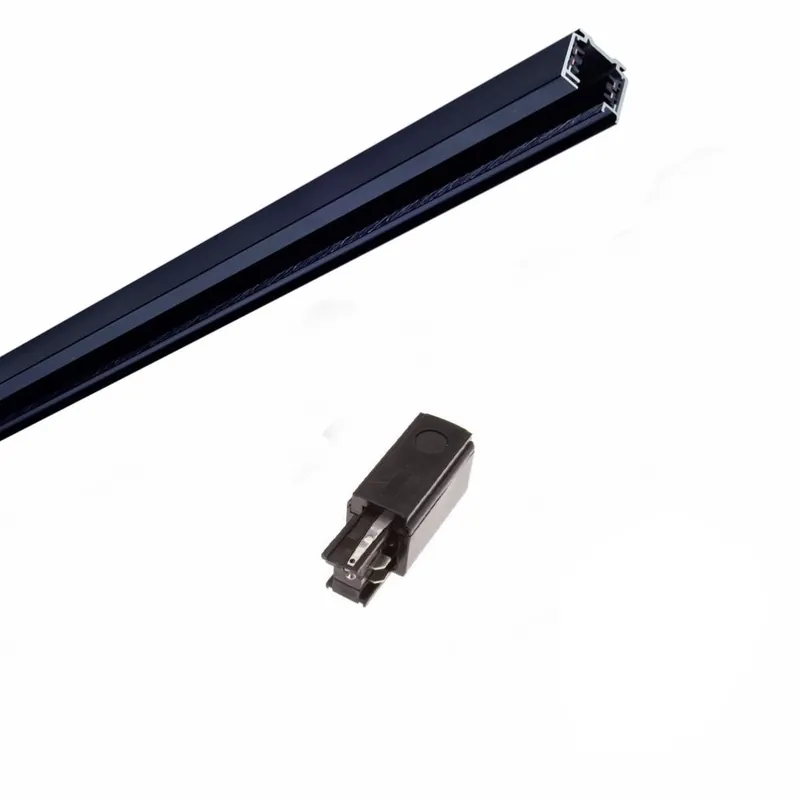 Rail Triphasé pour Spot LED 1,5m NOIR