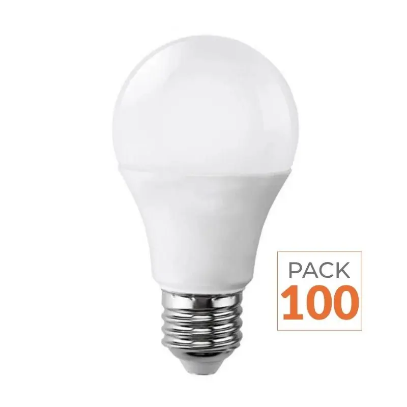 Ampoule LED E27 9W 220V A60 180° - Pack de 100