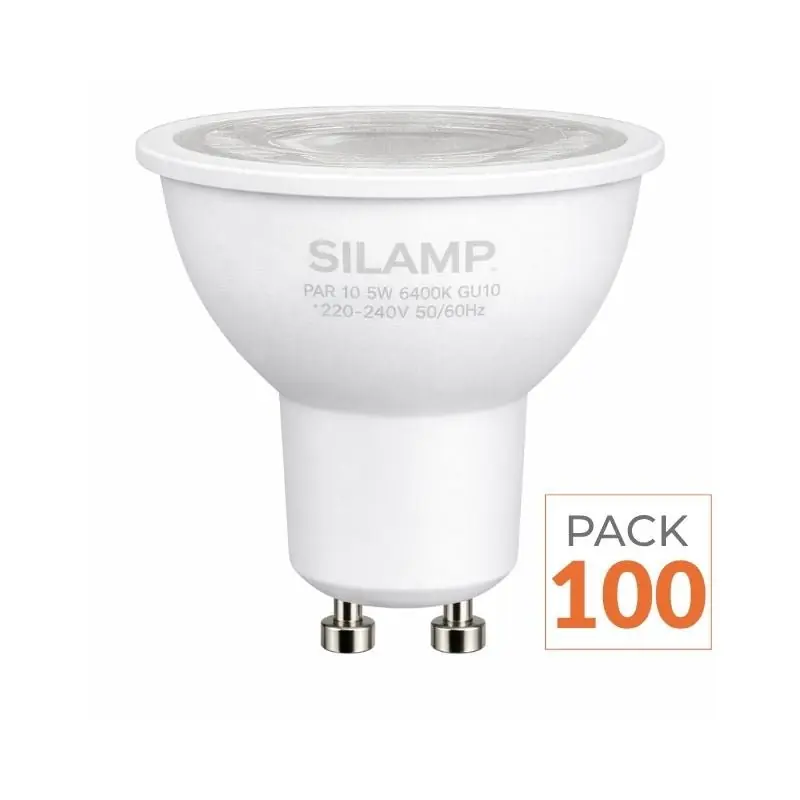 Ampoule LED GU10 6W 220V SMD2835 PAR16 10LED 100° - Pack de 100