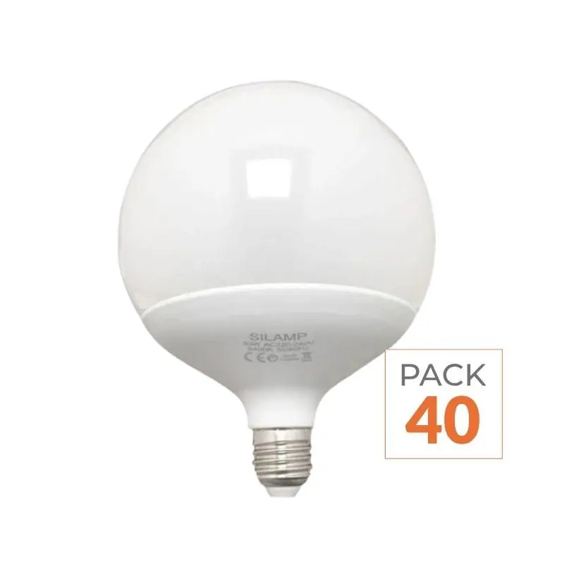 Ampoule LED E27 25W 220V G140 300° Globe - Pack de 40