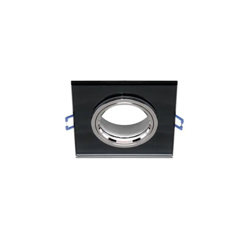 Support Spot Encastrable GU10\\/MR16 Carré Verre Effet Miroir