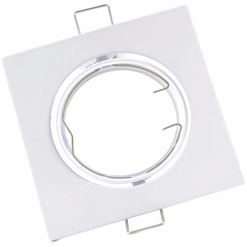 Support Spot Encastrable GU10 LED Orientable Carré BLANC
