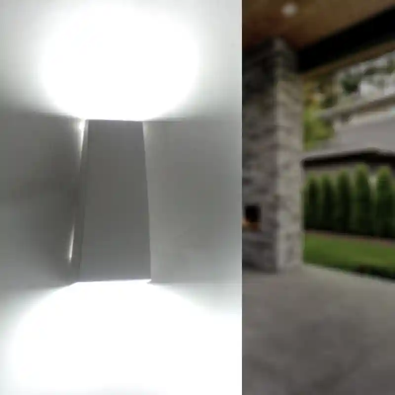 Applique Murale LED Double Faisceaux 7W IP44 BLANC
