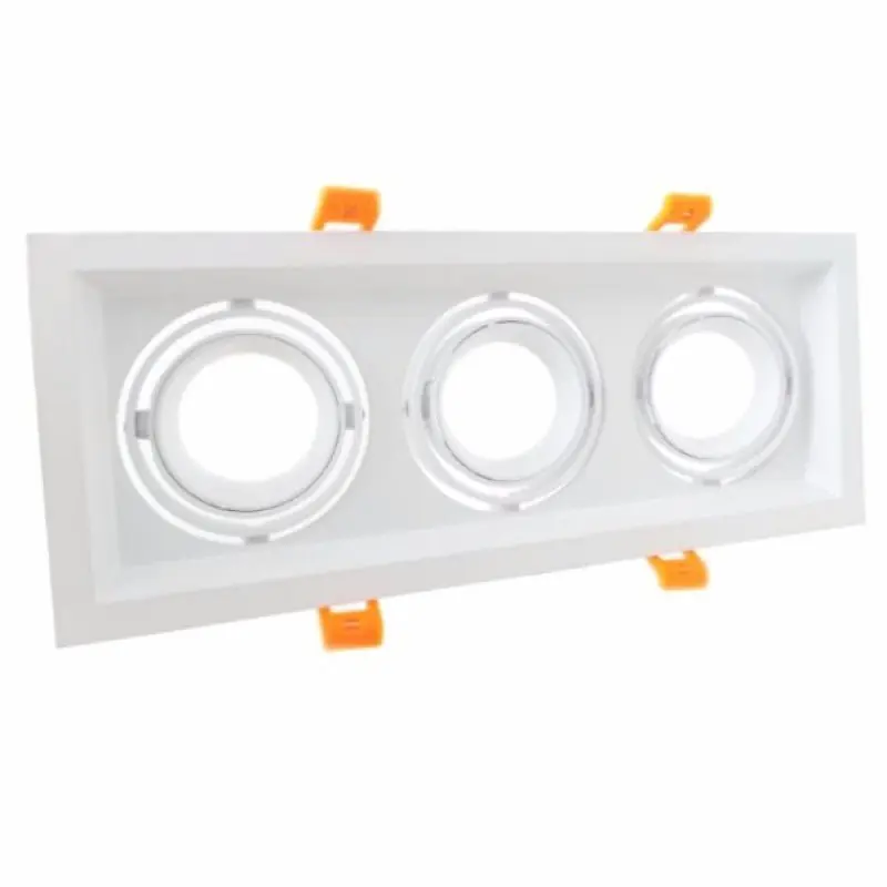 Support Spot GU10 LED Encastrable Triple Projecteur