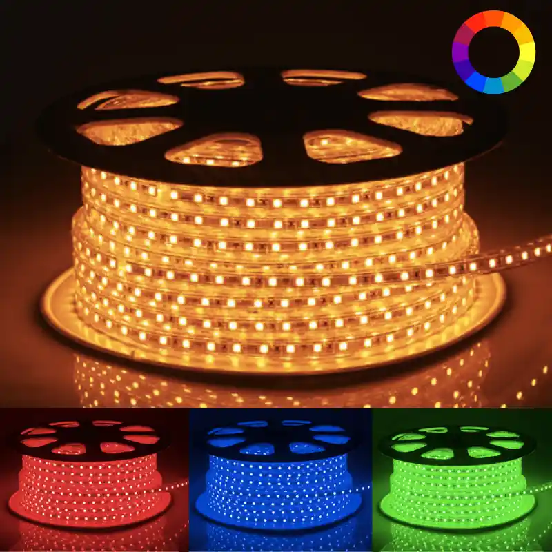 Ruban LED 220V RGB Recoupable 5050 IP65 50M 60LED\\/m + Télécommande