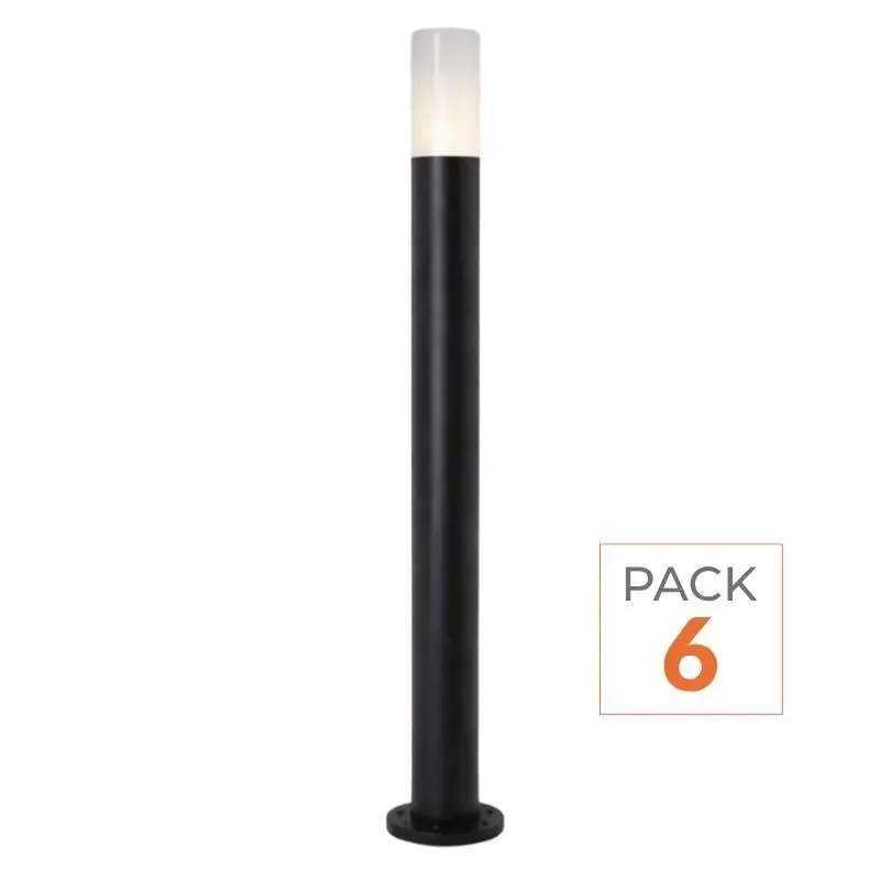 Borne Extérieure LED 1m IP65 220V pour Ampoule E27 - Pack de 6