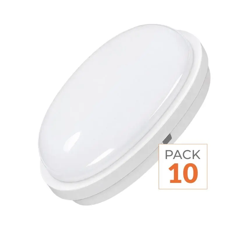 Applique LED Murale 20W Blanche Ronde IP65 - Pack de 10
