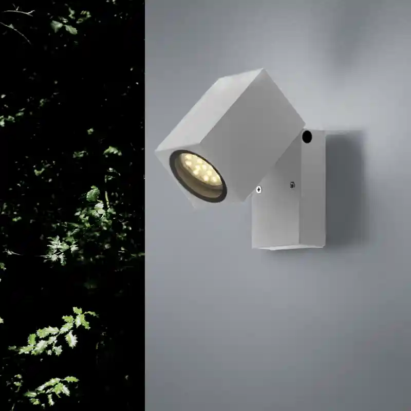 Applique Murale Argent LED IP44 Orientable pour ampoule GU10
