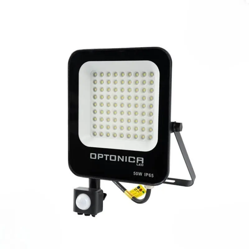 Projecteur LED 50W Détecteur de Mouvement Crépusculaire Extra Plat IP65 NOIR