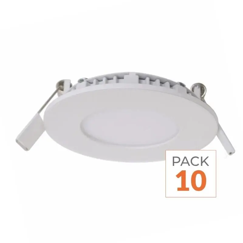 Spot LED Encastrable Rond BLANC 12W - Pack de 10