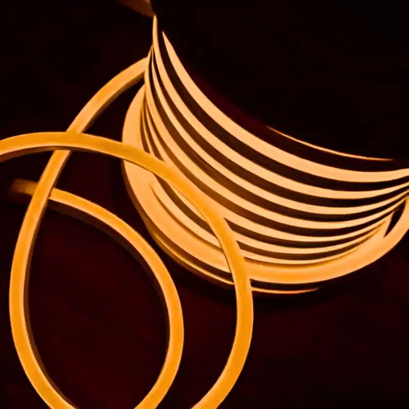 50m Néon LED Flexible Dimmable 220V AMBRE