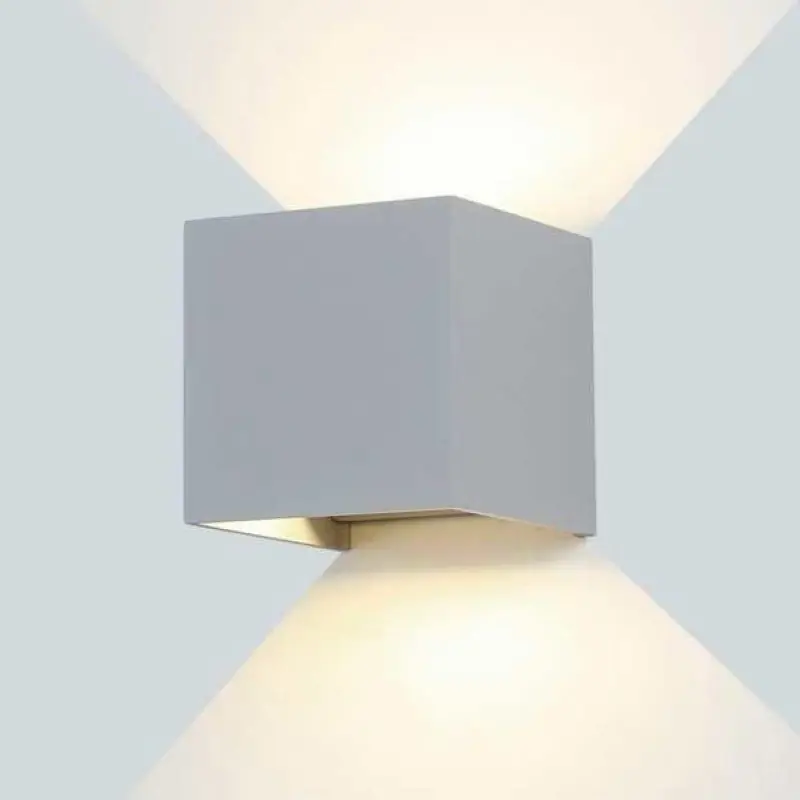 Applique Murale Grise LED 12W IP54 Carré