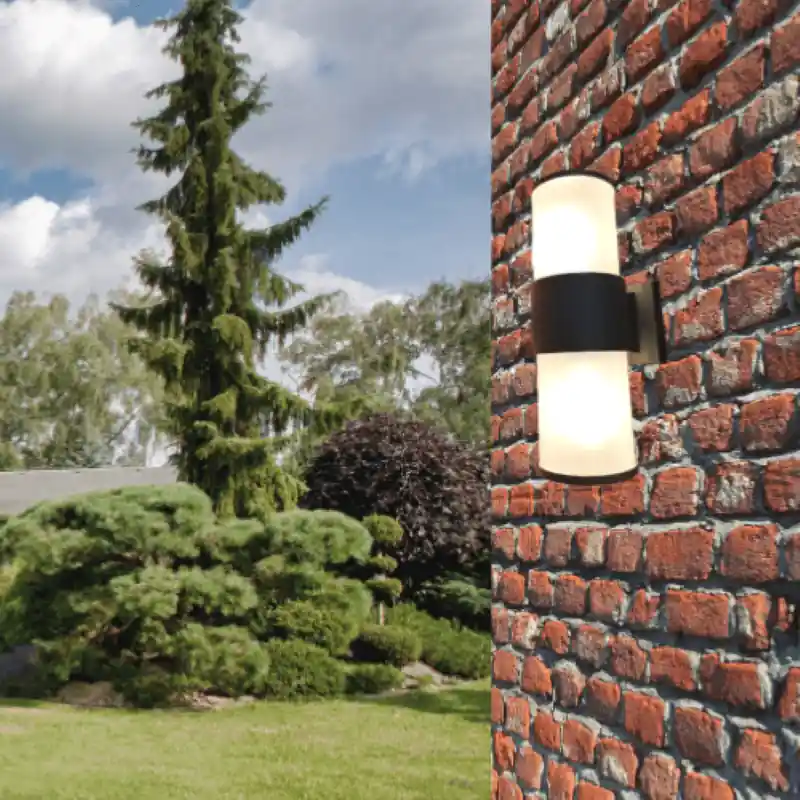 Applique Murale LED IP44 double faisceau E27 Opaque