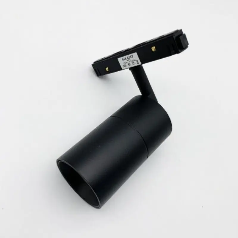 Spot LED sur Rail Magnétique 48V 15W Orientable NOIR