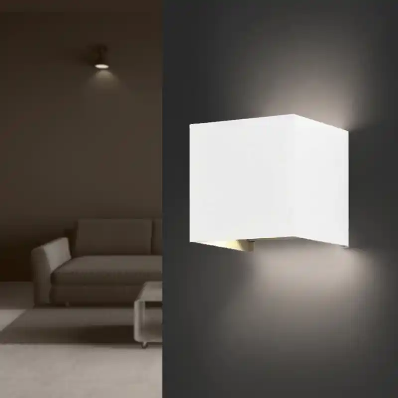 Applique Murale Blanche LED 12W IP54 Carré