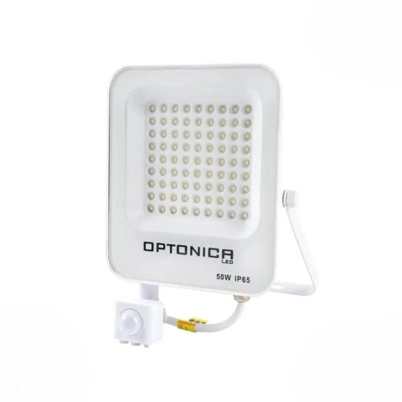 Projecteur LED Extérieur 50W IP65 BLANC avec Détecteur de Mouvement Crépusculaire