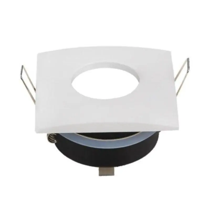 Support Spot GU10 IP65 Carré Blanc 82mm