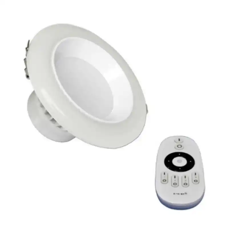 Spot LED Encastrable Lumière Variable 12W avec Télécommande - 3000K\\/4000K\\/6500K